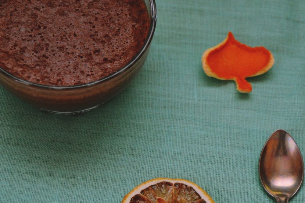 Filipino champorado chocolate rice porridge